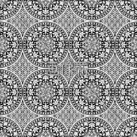 黒地のオリエンタルな紋様の模様