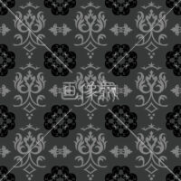 グレーのヨーロッパ風のパターンタイル模様