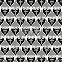 白黒のステンドグラス風のパターンタイル模様