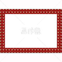 赤の邸宅調のパターンタイル模様(1)フレーム