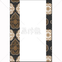 グレー地の洋風調のパターンタイル模様テキスト