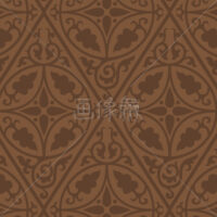 茶色地のエスニック調のパターンタイル模様