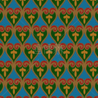 ステンドグラス風のパターンタイル(1)模様