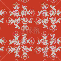 赤のレース風のパターンタイル(1)模様