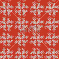赤のレース風のパターンタイル(2)模様