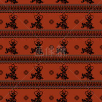 赤茶の洋風ベースパターンタイル(2)模様