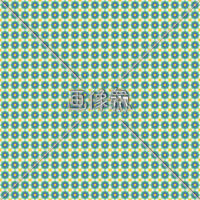 小花とダイヤ風のパターンタイル(1)模様