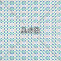 青と緑のパターンタイル模様