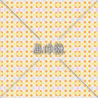 オレンジとピンクのパターンタイル模様