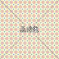 ピンクの四角とひまわりのパターン模様