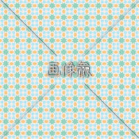 緑の星と花のパターン模様