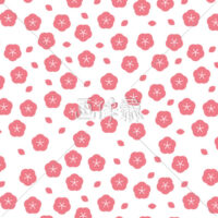 桃の花と花びらの無料模様(1)