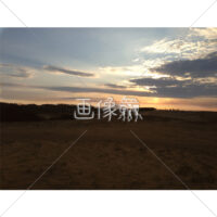 砂丘の夕暮れの(2)写真