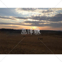 砂丘の夕暮れの(3)写真