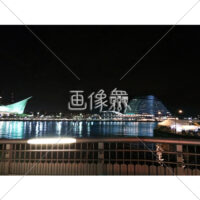 ハーバーランドの夜景の(1)写真