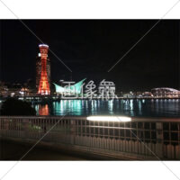 ハーバーランドの夜景の(2)写真