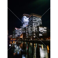 リバーサイドの夜景の無料写真