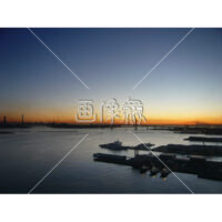 横浜湾の風景の(1)無料写真