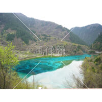 九賽溝の山と五花海の写真