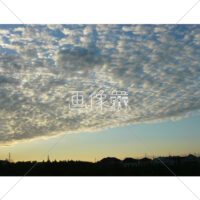 夕焼けとうろこ雲の写真