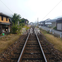 田舎の風景・線路の写真