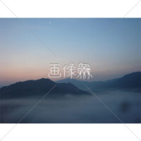 朝の雲海(3)写真素材