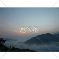 朝の雲海(7)写真素材