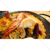 おいしそうな魚介のごはんの無料写真