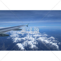 雪の積もった山脈の写真(1)