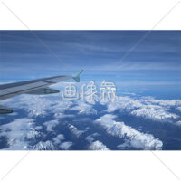 雪の積もった山脈の写真(3)