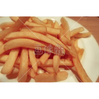 皿に盛ったフライドポテトの写真素材