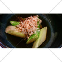 アスパラガスのおひたしの写真素材