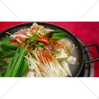 とても辛そうな鍋料理の写真素材