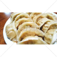 あつあつの餃子の写真素材