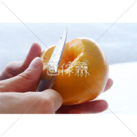 柿をむく写真素材(1)