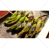 ししとうの串焼きの写真素材