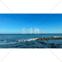 きれいな水平線の写真素材