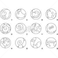 干支の(2)イラスト