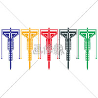 カラフルの模様イラスト