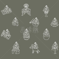 色々な大仏様の(6)イラスト