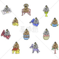 色々な大仏様の(10)イラスト