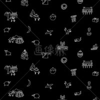 絵本風のモンゴルイメージの(5)イラスト