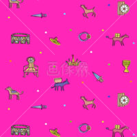 絵本風のアラビアンイメージの(1)イラスト