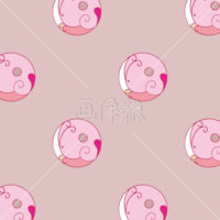 干支の卯イラストタイル(2)模様