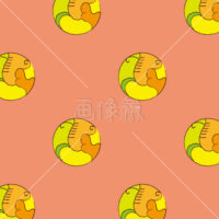 干支の馬イラストタイル(2)模様