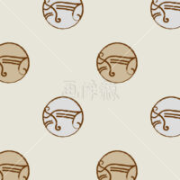 干支の猿イラストタイル(1)模様