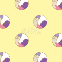 干支の犬イラストタイル(2)模様