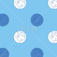 干支の猪イラストタイル(1)模様