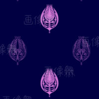 食虫植物のパターンタイル(6)模様