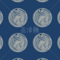 龍丸紋のパターンタイル(1)模様